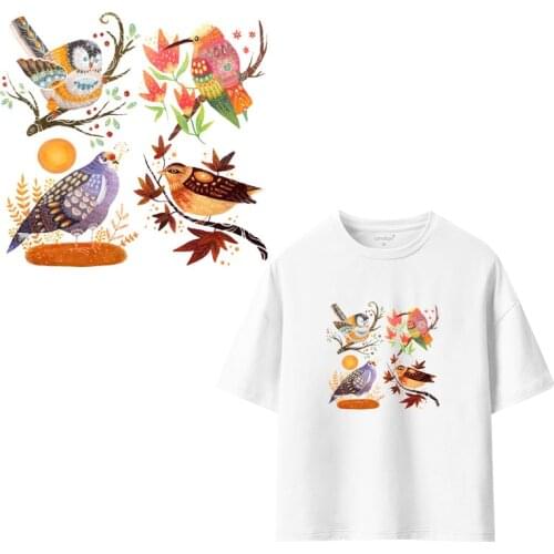 Cute cartoon animal Clothing Stickers Iron On Patches Diy Heat Transfers Patch For Clothes T-shirt Appliques Decoration