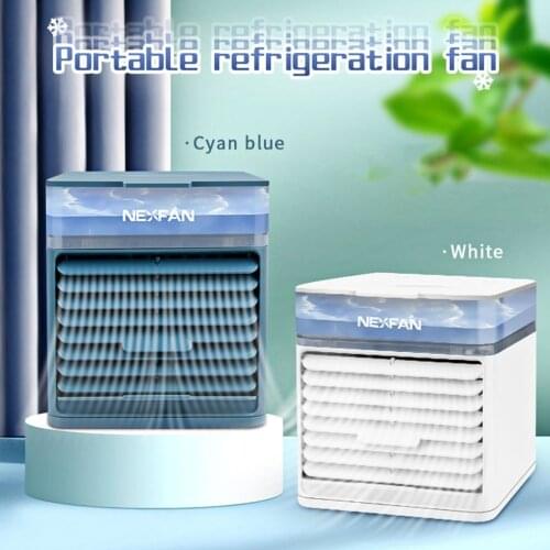 Small Portable Air Conditional Personal Adjustable Three Speeds Quiet Operation Lightweight Desktop Space Cooler Air Cooler LED