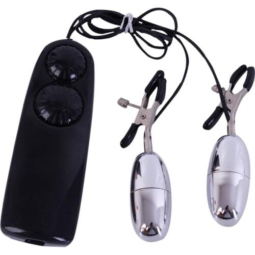 New Electric Shock Nipple Vibrator Vibrating Nipple Clamps Breast Massage Labia Clitoris Pussy Clip Vibrators Sex Toys for Women