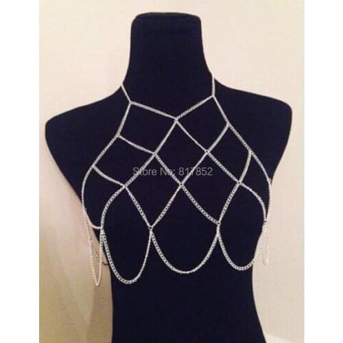 New Style Fashion Women Silver Plated Chains Sexy Layers Bikini Chains Jewelry 3 Colors WRB40