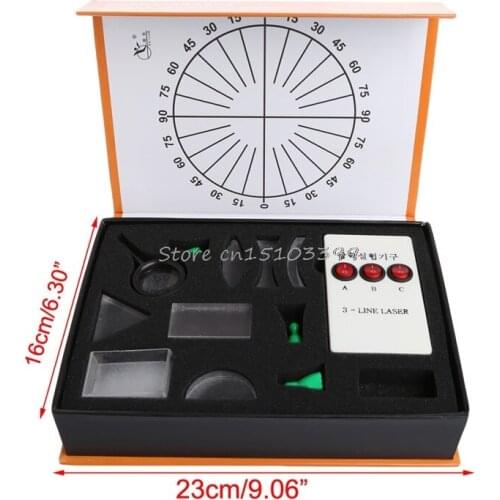 Optical Equipments Experiments Concave Convex Lens Prism Set Physical Optical Kit Laboratory Equipment