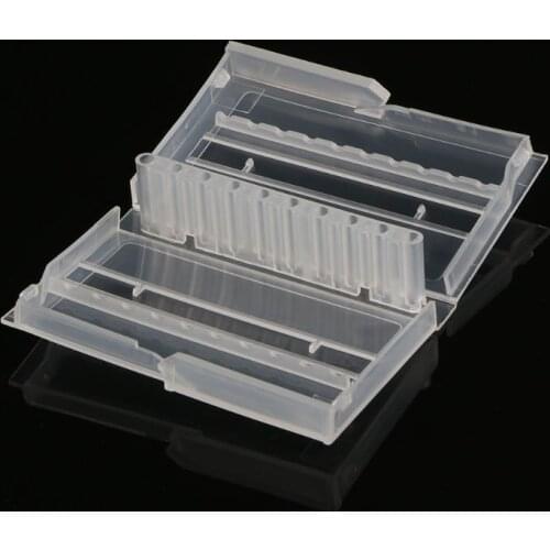 10 Holes Nail Drill Bit Case Plastic Empty Storage Box Milling Cutters Holder 85DA