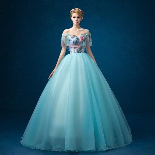 Luxury light blue flower beading shawl collar long medieval dress/ball gown/belle ball/medieval dress/victorian/marie ball gown