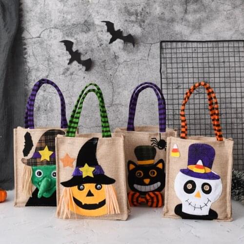 Halloween Gift Non Woven Handbag Candy Bag Ghost Festival Pumpkin Bag Accessories Props Gift Bag Pouch Storage Bags Tote Bag