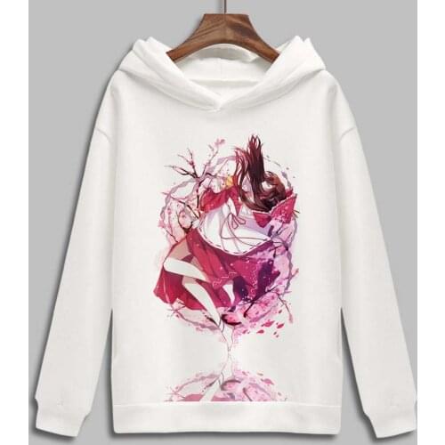 Touhou Project Cosplay Hoodie Hakurei Reimu Kirisame Marisa Print Fleece Sweatshirt Hoodies Pullover Top Clothes Costume Hoody