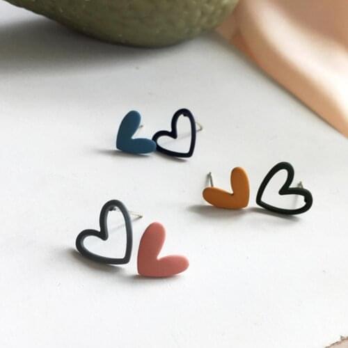 1 Pair Chic Women Ear Studs Attractive Heart Shape Earrings Decorative Stylish Heart Earrings pendientes mujer серьги 2021 тренд