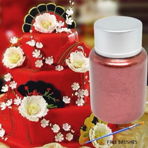 10g Edible Gold Powder Red Wine Powder Cake Fondant Chocolate Decoration Powder Pearl Baking Color Dust Edible Glitter Powder