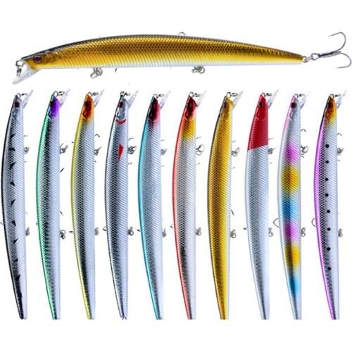 10pcs/lot 10 Color Mix Minnow Fishing Lures Artificial Hard Baits 26g