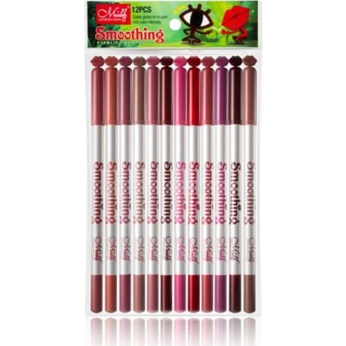 12 Colors/set Lip Makeup Pencils Long Lasting Pigments Lip Liner pen Makeup tool Long lasting Makeup tools kits TSLM1