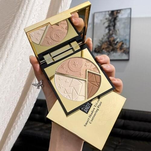 3 Colors Blush Peach Pallete Face Blush Mineral Pigment Palette Cream Shining Blusher Face Red Shadow Cosmestics Powder