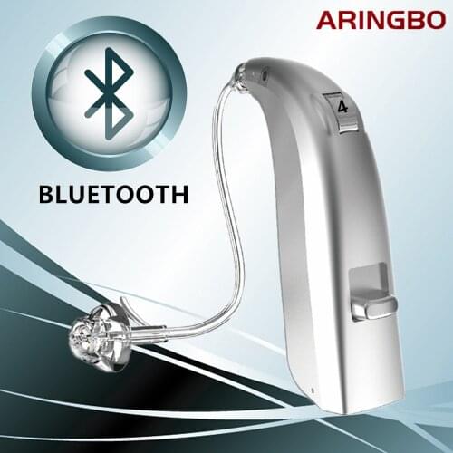 4 Channels Bluetooth Rechargeable Hearing Aid Mini Device Ear Amplifier Digital Hearing Aids Elderly Ear Care Hearing Amplifier