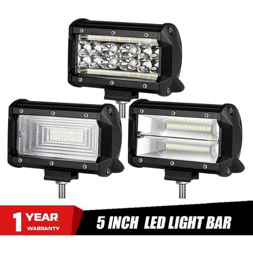 5 Inch Offroad LED Light Bar Wide Flood Spotlight Work Lamp 12V 24V Car Driving Lamp For Truck Tractor 4x4 UAZ GAZ ATV Spotlight