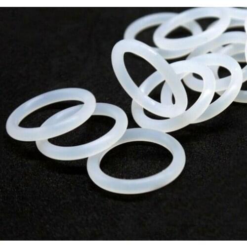 5pcs CS 3 mm Food Grade Silicone O-Ring OD 10-75mm White Rubber Seal Ring Heat-Resistant -35℃-200