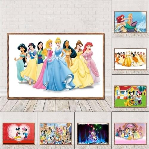 5D Diamond Painting Disney Princesses Full Square Cross Stitch Home Art Diamond Embroidery Diamond Mosaic Handmade Gift