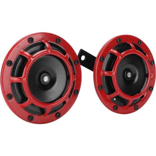 Bocina moto motorcycle Accessories 12V Pair Horn Red Compact Super Tone Loud Blast 139‑170DB Universal for Motorcycle Car