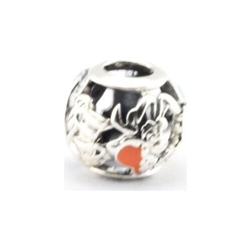 Alice Tea Party Mixed Enamel Beads for Charms Bracelets Women Silver 925 Jewelry DIY Fairytale Charm Beads for Jewelry Making