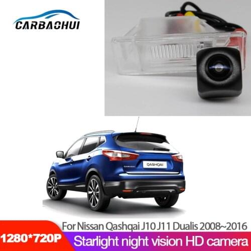 For Nissan Qashqai J10 J11 Dualis 2008~2016 trasera Night Vision Rear View Reversing Camera Car Back up Camera Full HD CCD