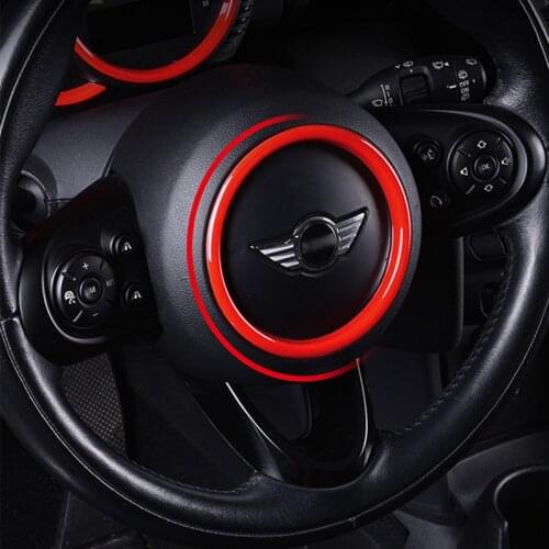 Automotive interior accessories steering wheel decoration cover sticker For BMW MINI COOPER F55 F56 F57 car styling accessories