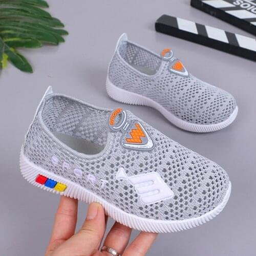 Kids Sneakers Children Breathable Hollow Out Mesh Casual Shoes 2021 Spring Summer Boys Girls Soft Non-slip Walking Sports Shoes