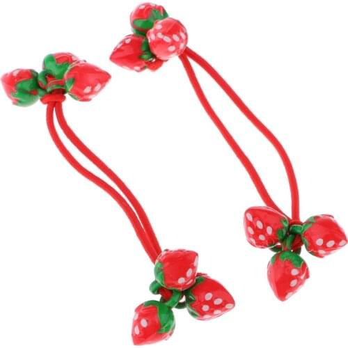 For 12'' Blythe Doll 1 Pair Cute Strawberry Headrope Hair Bands Costume Kits