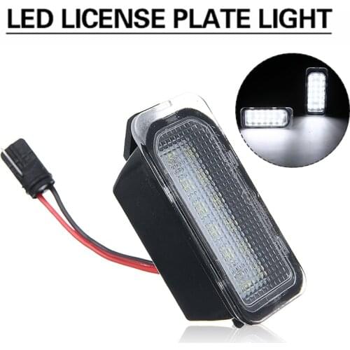 For Ford Focus MK FIESTA S-MAX For Jaguar XJ XF 2pcs 12V 0.3A 1.8W LED Car Licence Number Plate Light Lamp Accessories