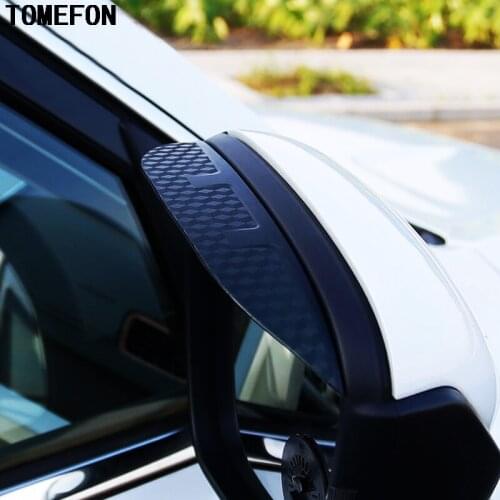 For Ford focus s-max Escape Edge Mondeo PVC Car Rearview Mirror Rain Eyebrow Shield Cover Flexible Protector Accessories 2Pcs