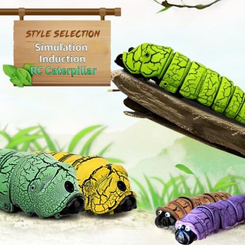 Infrared Remote Control Simulation Caterpillar RC Crawler Animal Toy Prank Trick Toy for Kid Adult Toys Funny Novelty Kids Gift