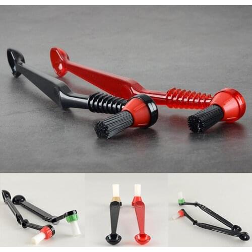 2 In 1 Anti-scald Nylon Cleaning Nylon Brush Spoon Tool Set for Espresso Coffee Machine Group Head Grime Cleaning Tool