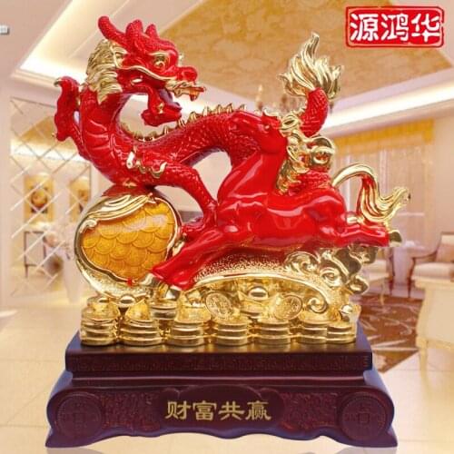 The new resin ornaments wholesale wealth win Ruixiang animal totem dragon ornaments ornaments creative crafts ornaments