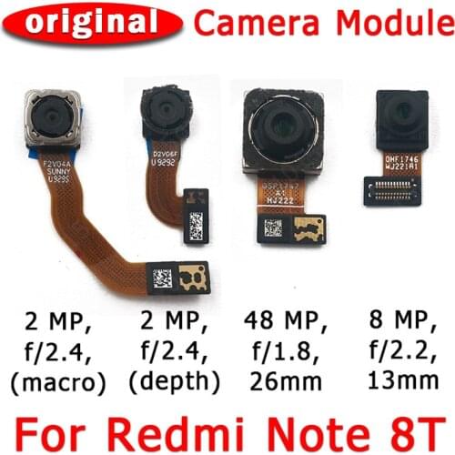 Original Front Rear Back Camera For Xiaomi Redmi Note 8T 8 T Main Facing Frontal Selfie Camera Module Replacement Spare Parts