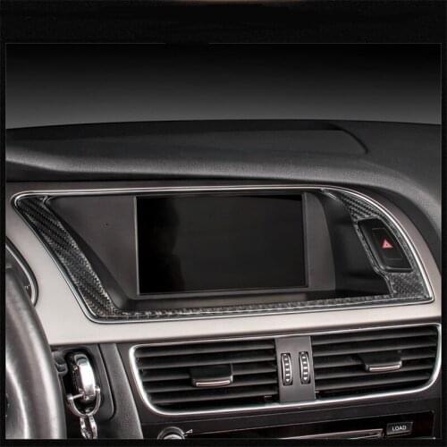Carbon Fiber Center GPS Navigator Outer Frame Cover Trim for Audi A4 B8 2009 2010 2011 2012 2013 2014-2016 / A5 08-17