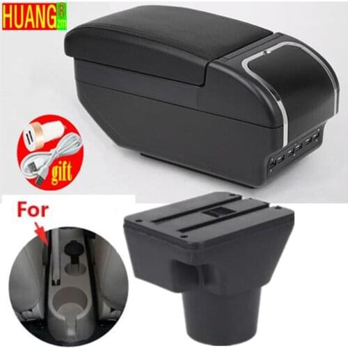 For KIA Rio 2 armrest box For KIA Rio2 2006 2007 2008 2009 2010 2011 Curved car armrest box accessories interior Storage USB box