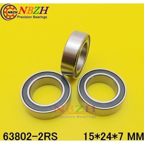 The Rubber sealing cover Thin wall deep groove ball bearings 15247 6802W7 63802ZZ 63802-2RS 15*24*7 mm