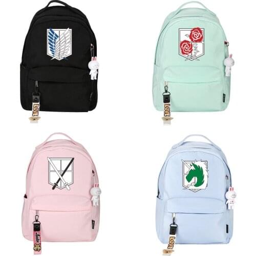 Attack on Titan Backpack Fashion Casual Women Backpack Large School Bag Teenager Girls Boys Shoulder Bags Mochilas Rucksacks