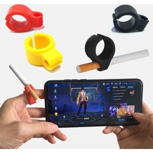 Silicone Cigarette Holder Ring Blunt Holder Smoking Assist Ring While Working Playing Games and Driving