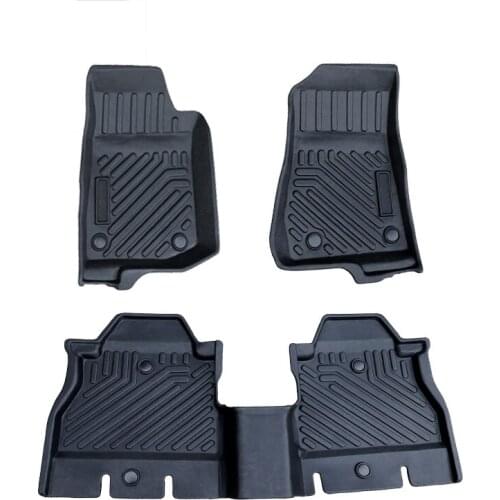 TAJIAN 3Pcs/Set Mat TPE Modified Car Floor Mats Auto Waterproof Foot Pads Automobile Carpet Cover For Jeep Wrangler JL 2018-2021
