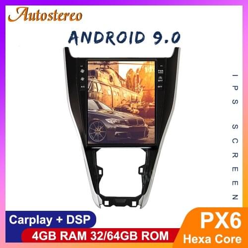Tesla Style Android 9.0 6 Core 4GB Car GPS Navigation For TOYOTA Harrier 2013-2018 Stereo Head Unit Multimedia Player Auto Radio