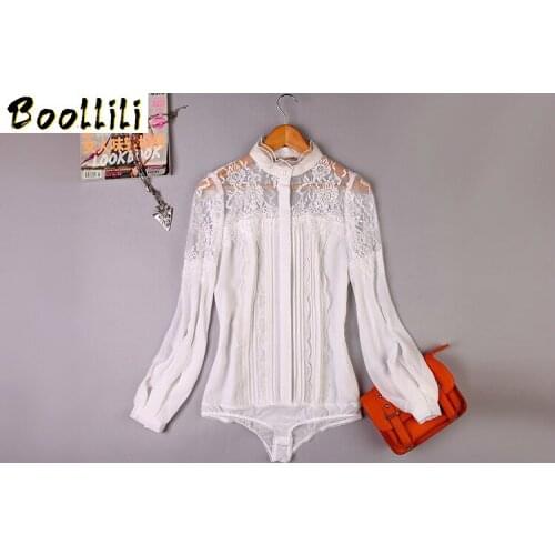 Womens Shirt Spring Summer Blouse 2020 Silk White Shirt Womens Tops and Blouses Vintage Office Lace Blouse Camisas Mujer