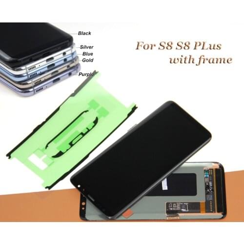 For Samsung galaxy S8 Lcd Display Touch Screen Digitizer Assembly For Samsung S8 G950 G950F G950U G950W LCD with frame
