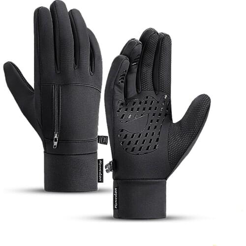Touch Screen Windproof Outdoor Sport Gloves Unisex Winter Fleece Thermal Warm Running Waterproof Anti-Slip Cycling Gloves