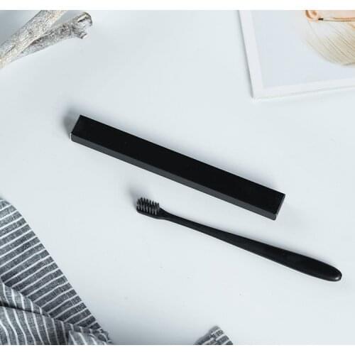 1pc Soft Bristle Toothbrush Portable Bamboo Charcoal Toothbrush Eco Friendly Brush Oral Cleaning Care Tools Household Supplies