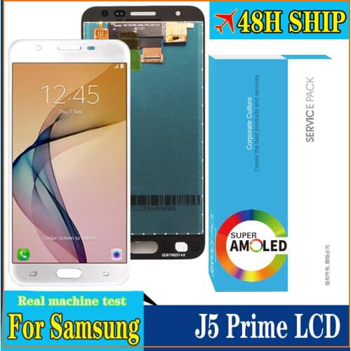 100% Original Amoled 5.0'' Display for Samsung Galaxy J5 Prime G570 G570F G570M Full LCD Touch Screen Digitizer Repair Parts