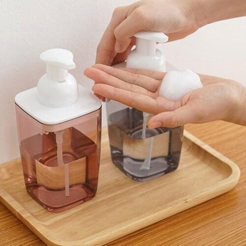 420ML Portable Travel Toilet Hand Sanitizer Bottle Press and Dispensing Bottle Shower Gel Foam Dispenser