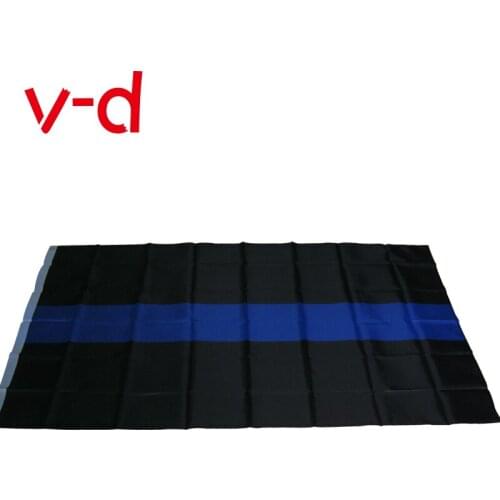Free shipping xvggdg 90*150cm Flag BlueLine USA Police Flag American Thin Blue and Black Striped Flag Banner