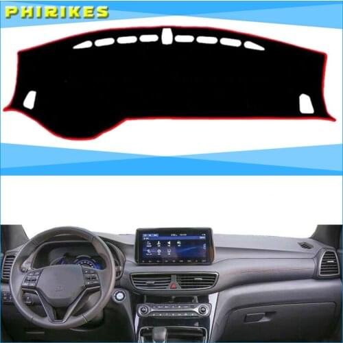 Car Dashboard Cover For Hyundai Tucson 2019 Dashmat Pad LHD Dashboard Cover Carpet Dash Mat Sun Shade