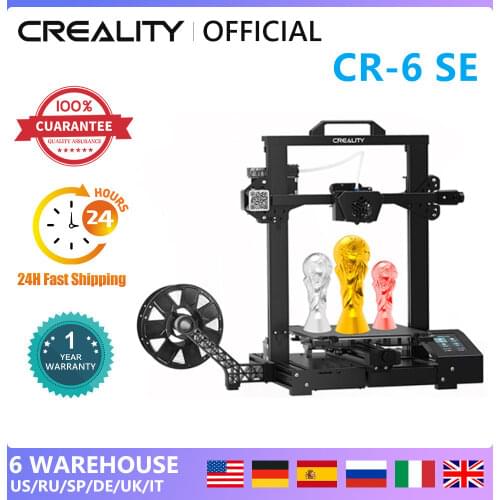 Creality CR-6 SE Upgraded 3D Printer with Leveling-Free Silent Motherboard and Carborundum Glass Platform 235 x 235 x 250mm