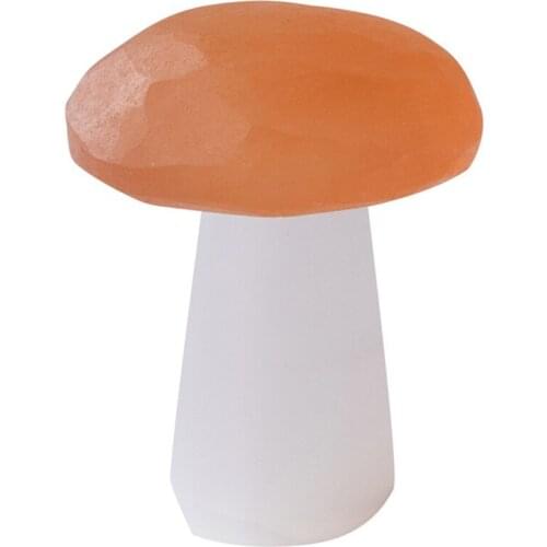 Natural Selenite Mushroom Figurine Hand Carved Quartz Polished Mushroom Healing Crystal Stone Crafts Home Decoration Gift