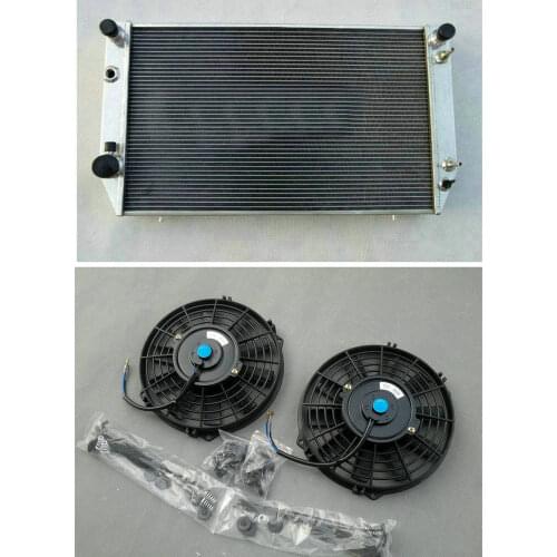62MM Aluminum Radiator + Fans 1976-1996 For Jaguar XJS V12 / XJ12 1995 1994 1993 1992 1991 1990 AT