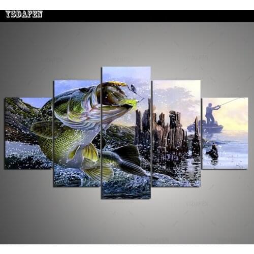 HD Printed Painting Canvas Printing Fishing painting Room decor print poster picture canvas Framed Art HG-129