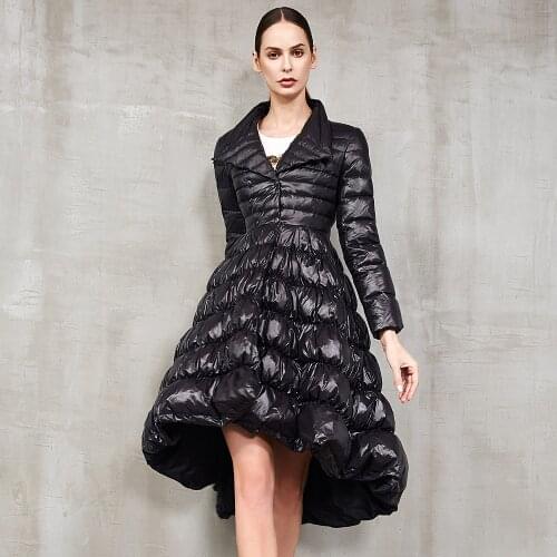 Evafreedom2020 Winter Jacket Ladies Ultra-thick Warm and Windproof Big Skirt Fashion Loose Plus Size Down Jacket Women